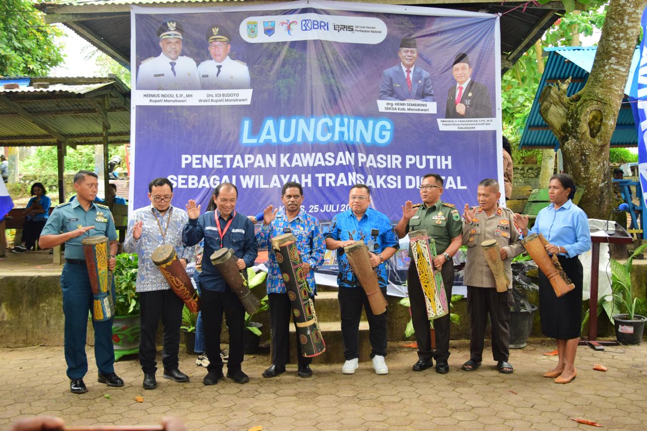 Acara Launching di Kawasan Pantai Wisata Pasir Putih sebagai Wilayah Transaksi Digital, Kamis (25/7/2024).